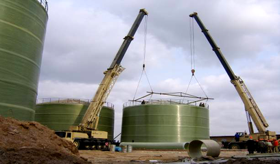 &ldquo;泰岳&rdquo;100M^3~5000M^3玻璃鋼大型立式耐腐蝕儲罐